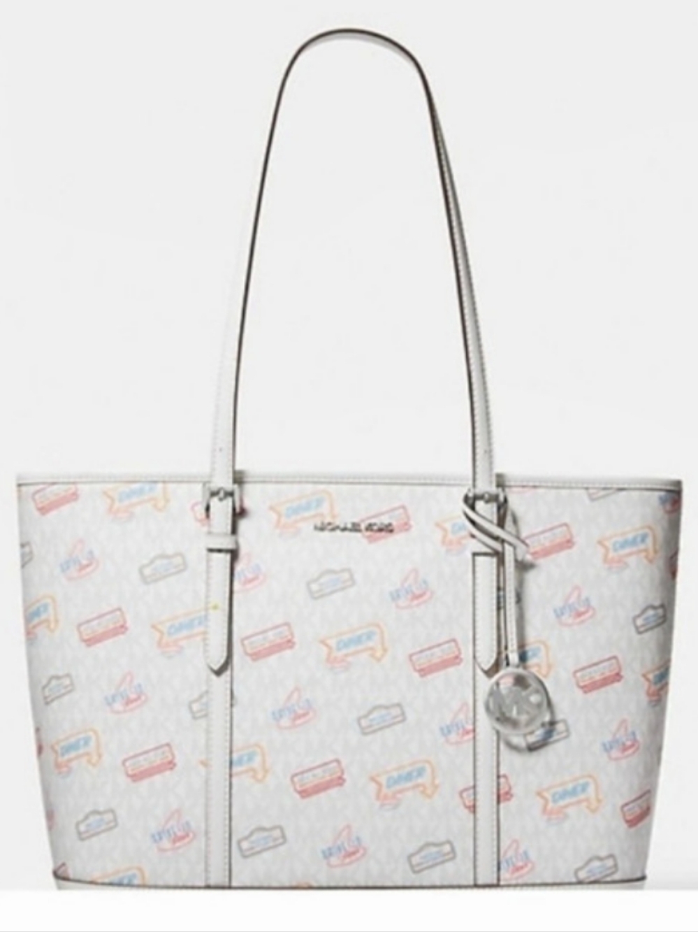 Michael Kors Jet Set Large Retro Diner Logo Tote Bag